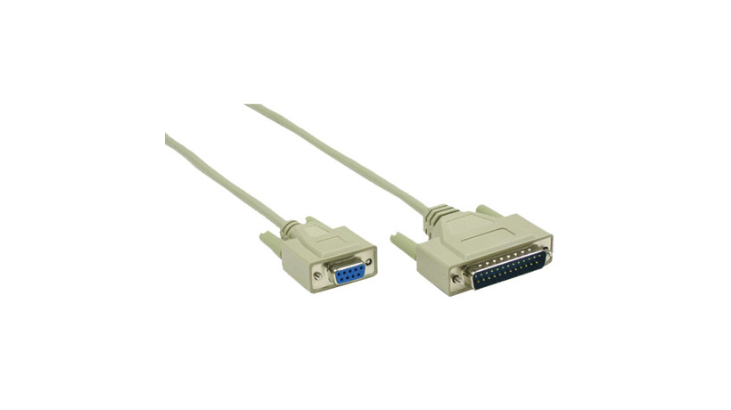 Serial Cable, DB25 M to DB9 F, 0.9 m / 3 ft
